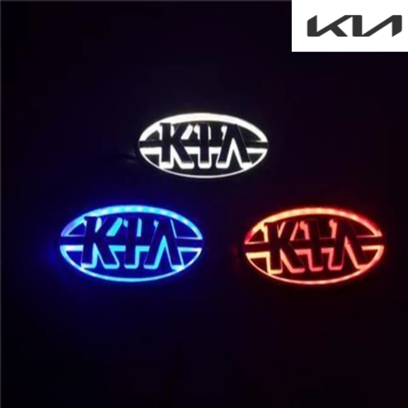 5D car logo lamp LED badge car logo lamp luminous decorative lamp auto parts decoration for KIA K5 Souranto soul Freddie Serato