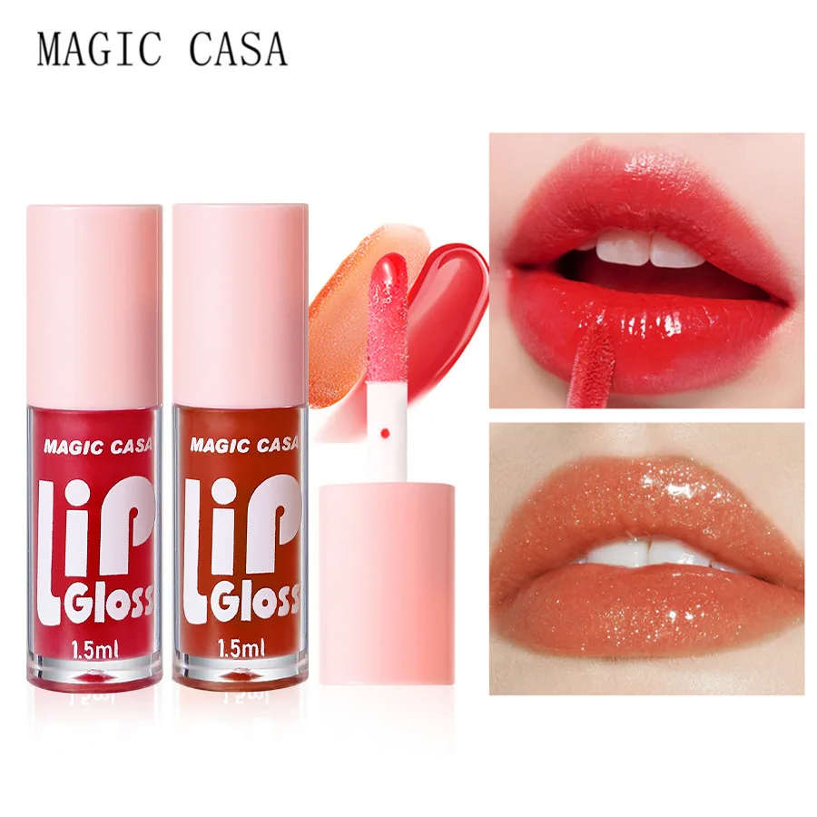 6 unids/set hidratante aceite de labios de gelatina lápiz labial hidratante de larga duración suave brillante labio hidratante líquido brillo de labios bálsamo