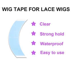 Double Side Tape Hair Extension Arc-Tape Glue Hair Adhesives Blue Hair Hold For Lace Wig Extension Tools Lace Front Tape 36pcs