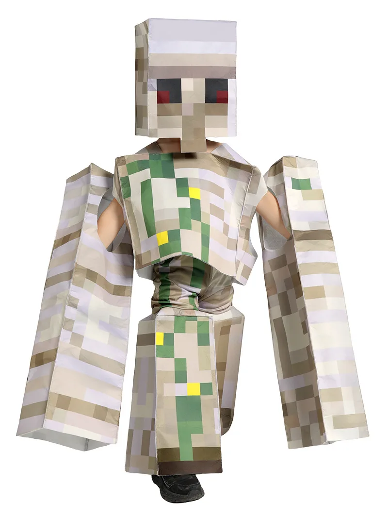TV & Movie Children's Superhero Costume Classic Game Jumpsuit for Halloween MC Cosplay Iron Golem Costumes view 2