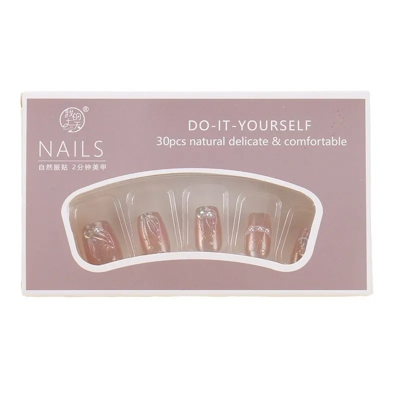 

Handmade Nail Premium Pearl Fish Tail New Year's Nail Art Spice Girls Nail Films Short