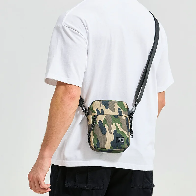 Men and women crossbody bag camouflage square backpack multi-function small chest bag mobile phone storage crossbody bag