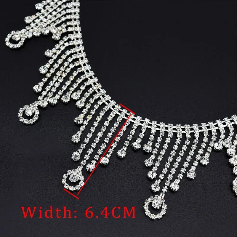 10 Meter Strass-Quastenband Funkelndes Kristallglas-Diamantband DIY Kunsthandwerk Hochzeitsgeschenke Dekoration Strass-Kette – Detail 5