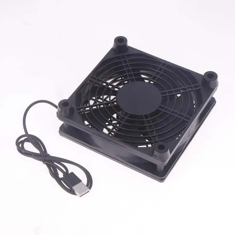 1 Piece DIY PC Cooler TV Box Wireless Silent Quiet DC 5V USB Power W/Screws Protective Net 120mm Router Cooling Fan