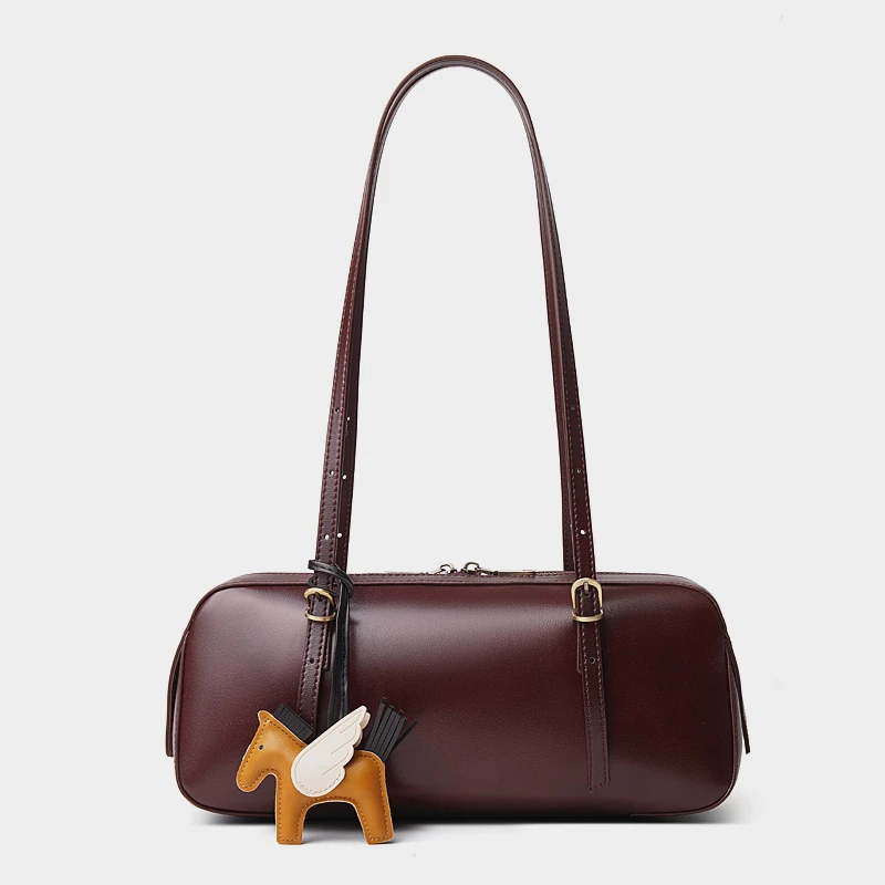 

Hifashion корейские сумки на плечо из натуральной кожи для женщин, новинка 2025, роскошные дизайнерские бостонские женские сумки через плечо