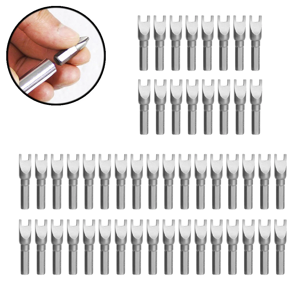 50 pz U10 28mm Lunghezza 4mm Punte per cacciavite con codolo esagonale con magnetico per utensili elettrici Punte per cacciavite tipo U