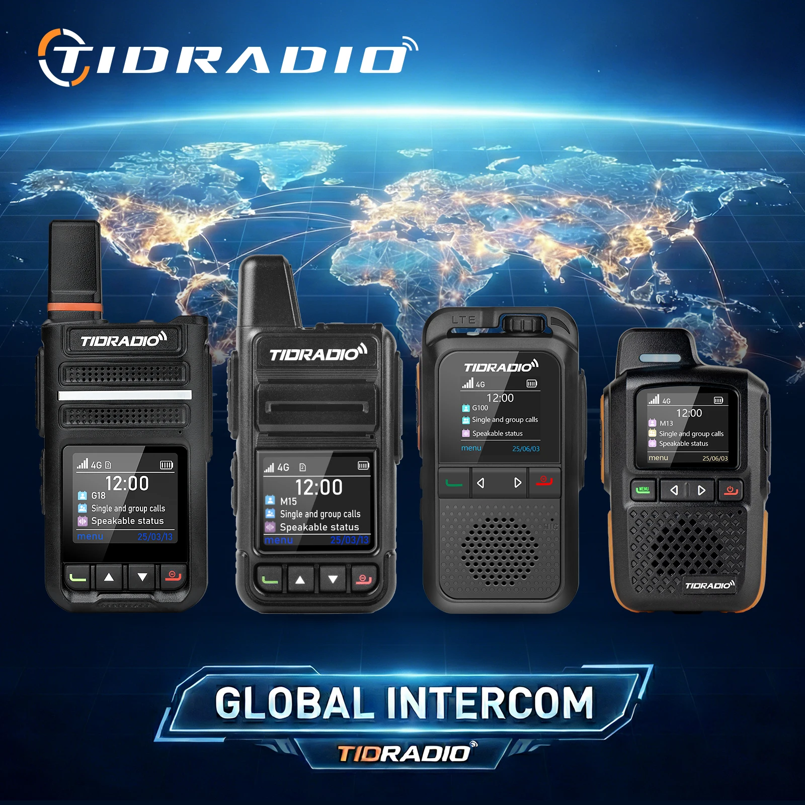 

Рация TIDRADIO Global PoC 4G LTE с функцией Push-to-Talk, большой дальностью действия, широким покрытием и SIM-картой в комплекте