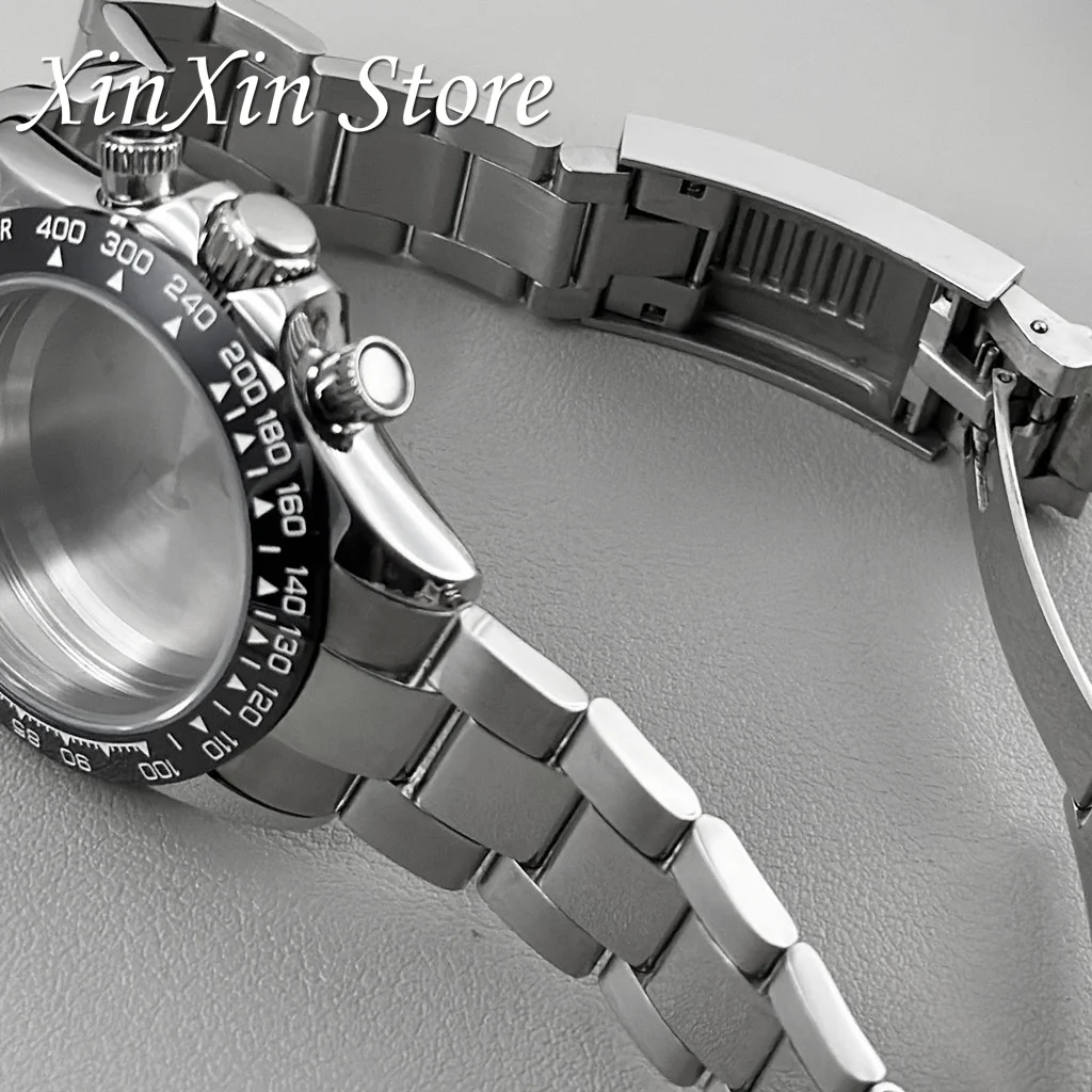 40mm Quartz Chronograph Sapphire Crystal Waterproof Watch Case
