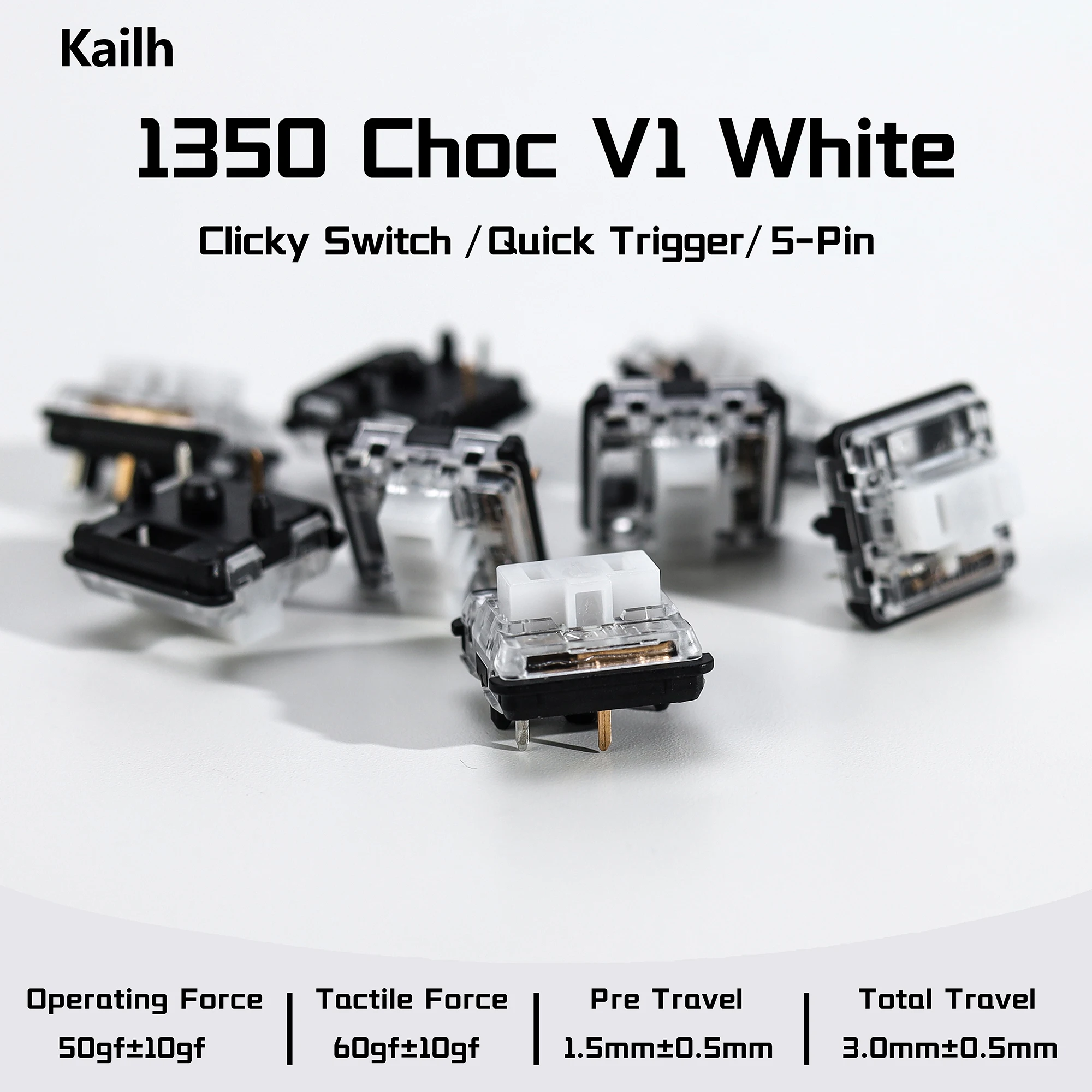 Kailh 1350 Choc V1 White Switch Hitbox Controller Clicky Creamy Low Profile Switches For RGB Gaming Mechanical Keyboard Hitbox