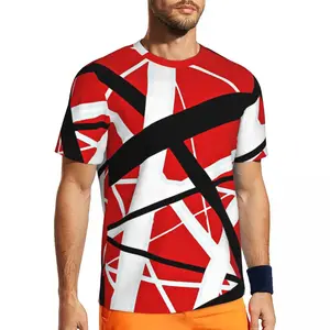 Van halen impressão t camisa linhas vermelhas moda ginásio camisetas mangas curtas respirável topos verão y2k engraçado roupas de grandes dimensões 8 principais vendas relogio van heusen - №6