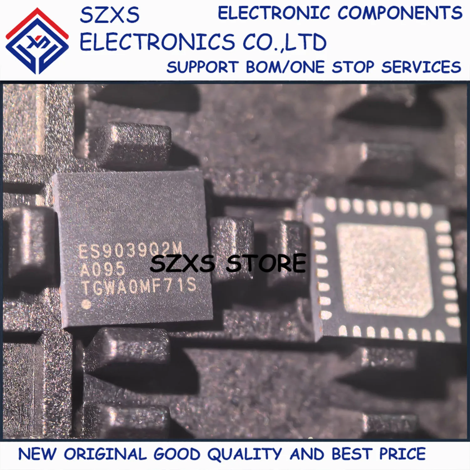 New Original 2Pcs ES9039Q2M QFN32 Two Channel Stereo Sound IC Chip In Stock Integrated Circuit Good Quality