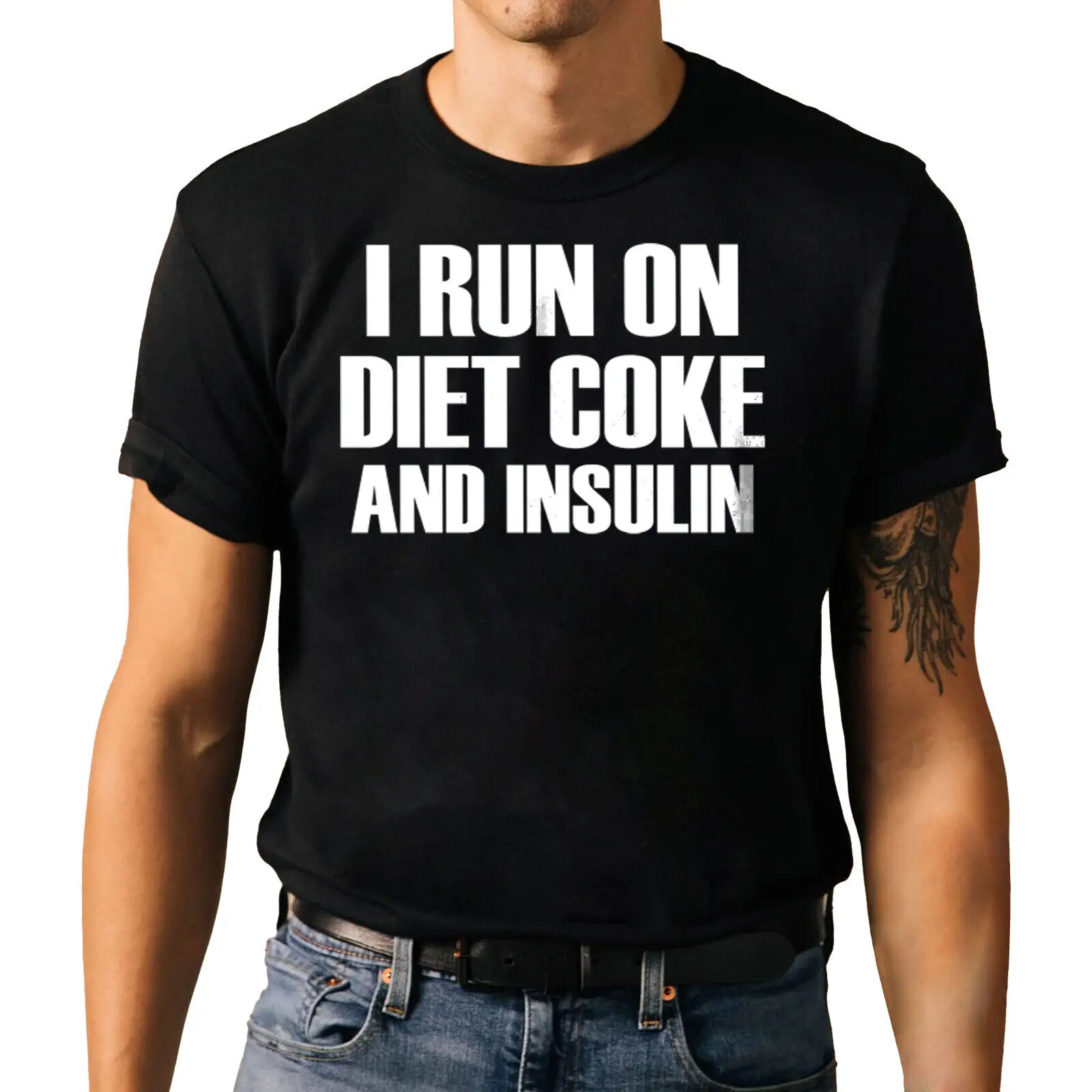 Proud Owners of Useless Pancreas I Run on Diet Coke and Insulin Funny T Shirt