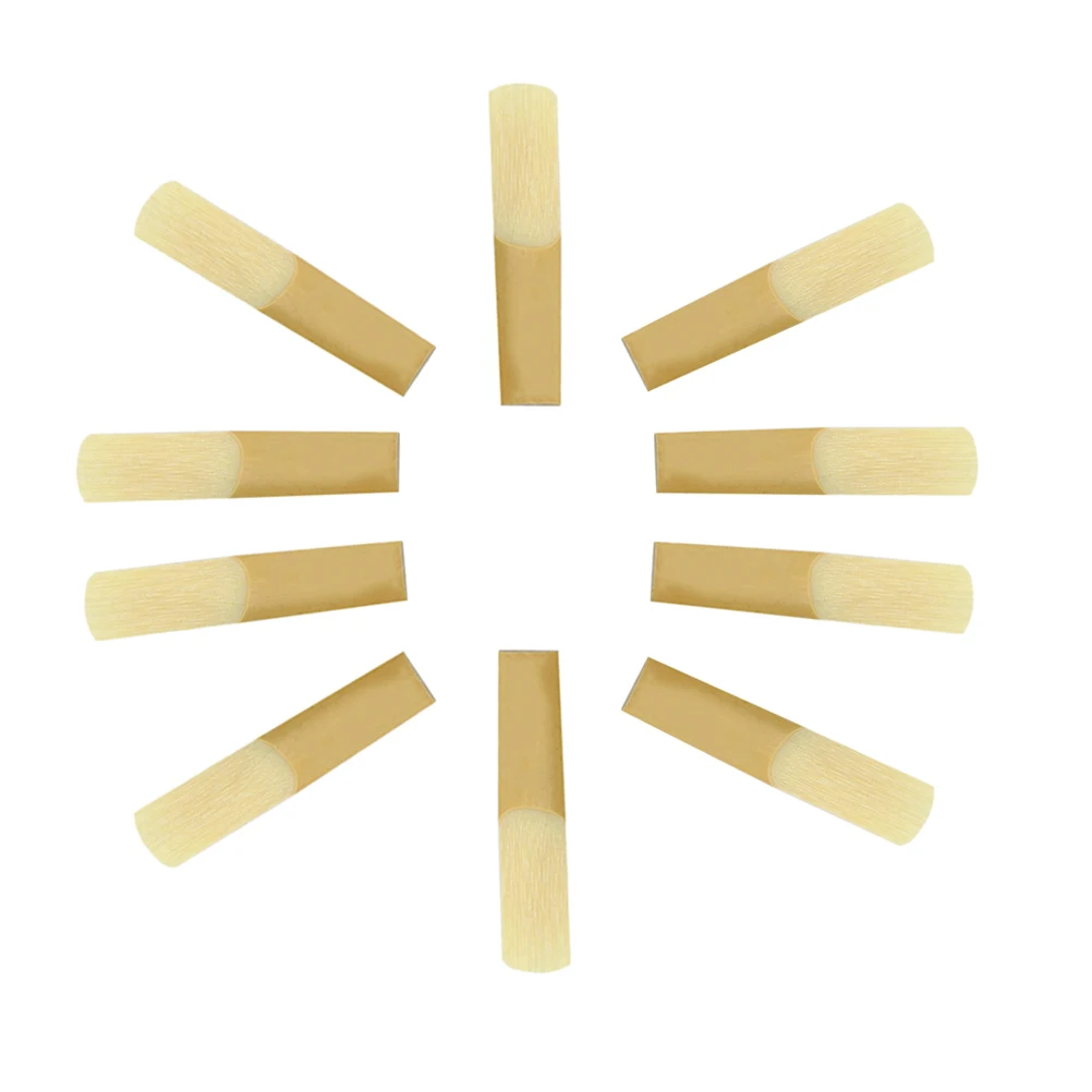 

10pcs 2.5 2-1/2 Bamboo Saxophone Reeds Alto High Sound Quality Accessories For Sax Reed 2.5 Sax Accessories Instrument Parts
