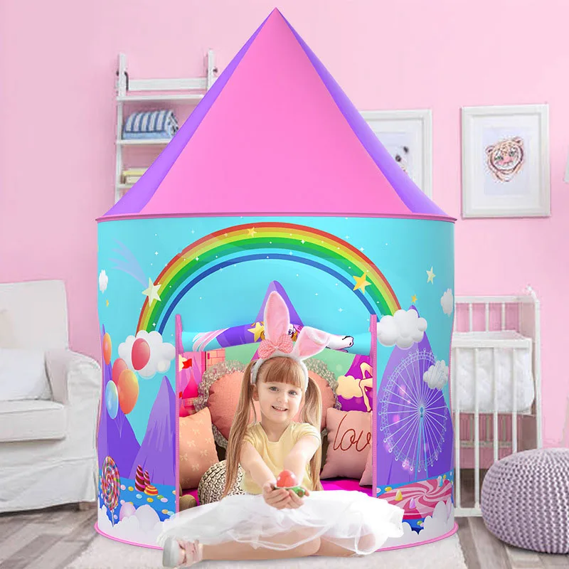 

Kids Unicorn Toy Tent Children Indoor Outdoor Ocean Ball Pool Folding Cubby Toys Castle Enfant Room House Girls Gift