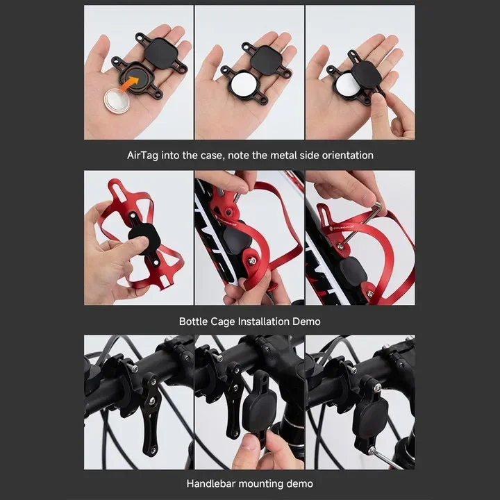 Uniwersalny lokalizator uchwytów do montażu na rowerze Pokrowiec ochronny na butelkę wody Apple AirTag Uchwyt na butelkę wody do Airtag