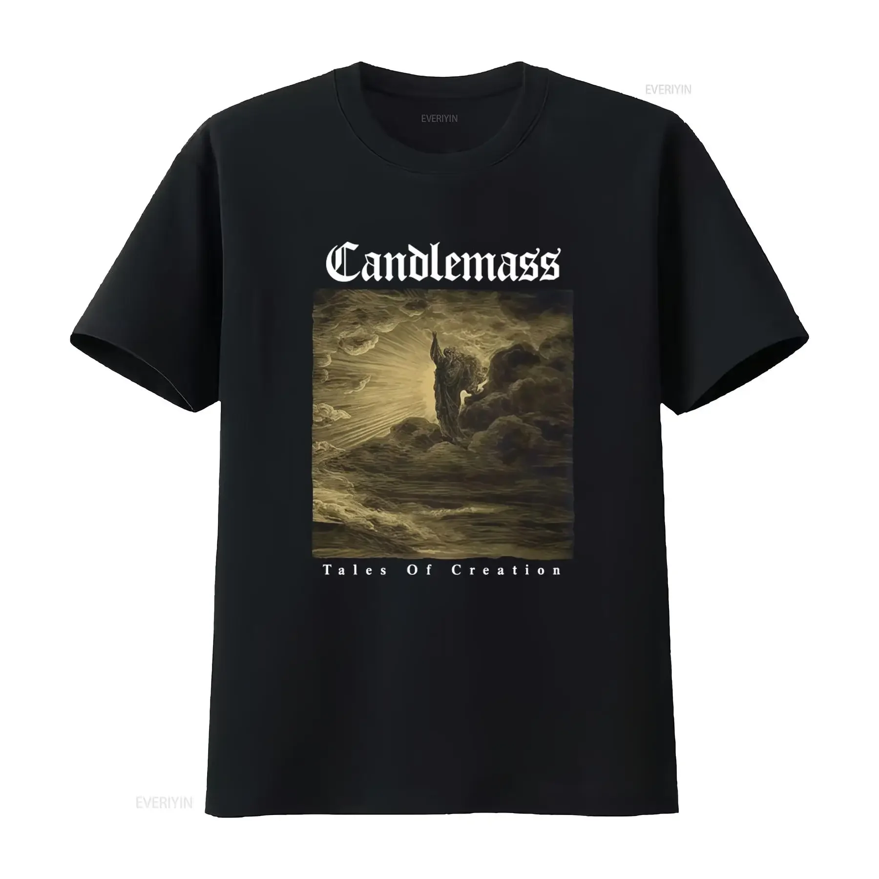 Candlemass Band Tales Of Creation T Shirt Available in Full Sizes from S to 5XL vintage Washed fashion designer clothes Soft