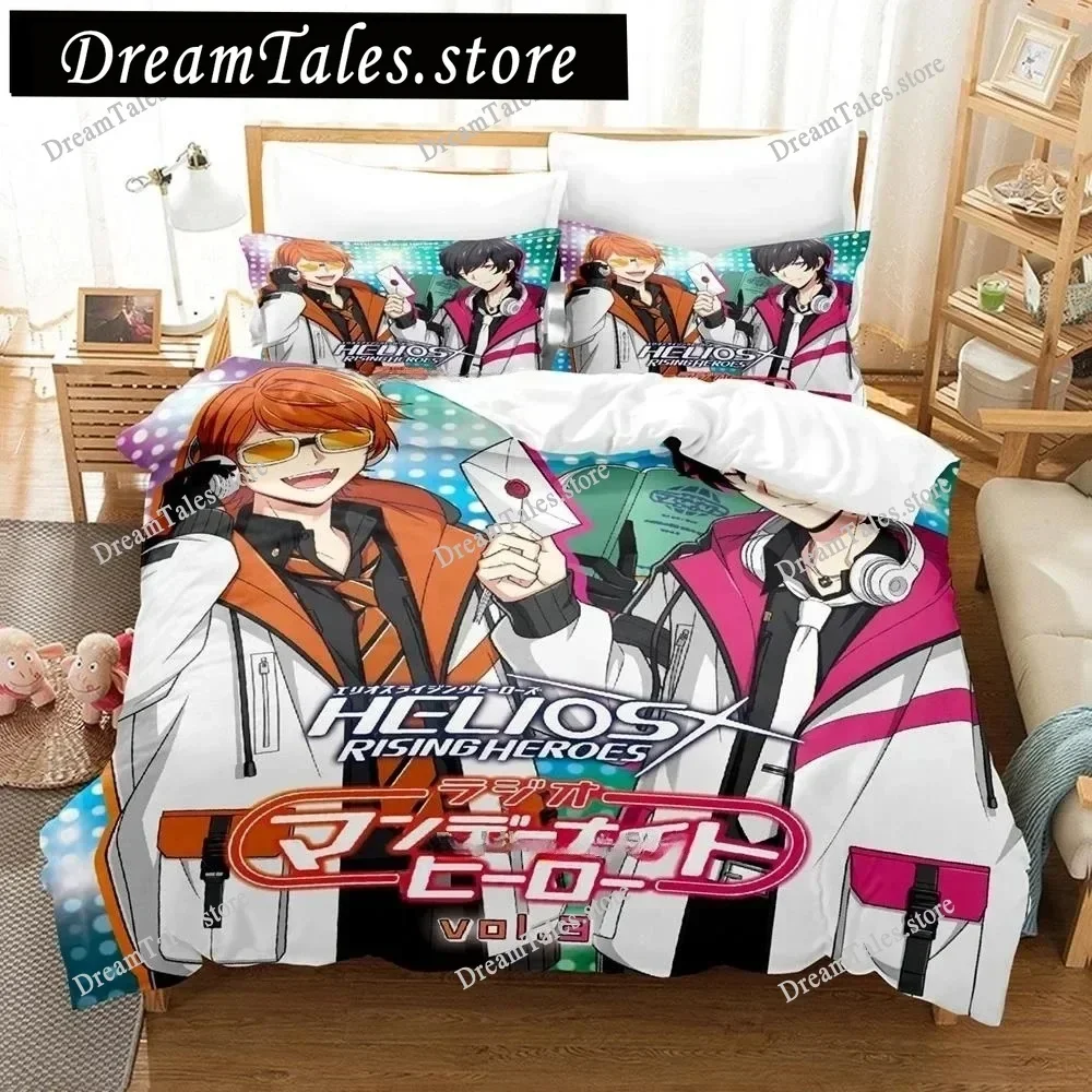3D Cartoons Game HELIOS Rising Heroes Bedding Set Single Twin Full Queen King Size Bed Set Adult Kid Bedroom Duvet Cover Sets741