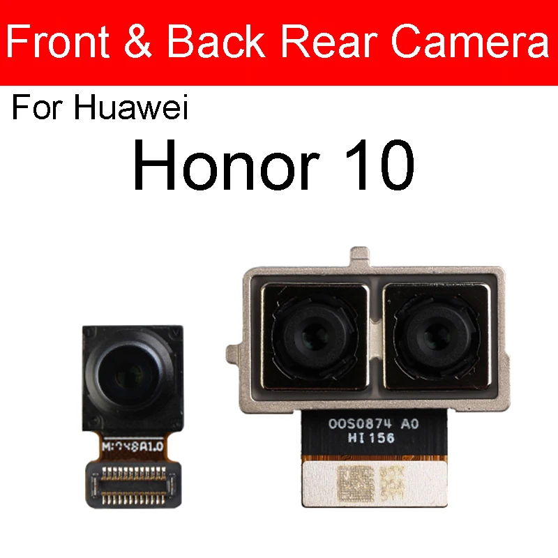 Rear Front Camera For Huawei Honor 10 10Lite 10i HRY-LX1T Back Big Camera Front Facing Small Camera Flex Cable Ribbon Repair