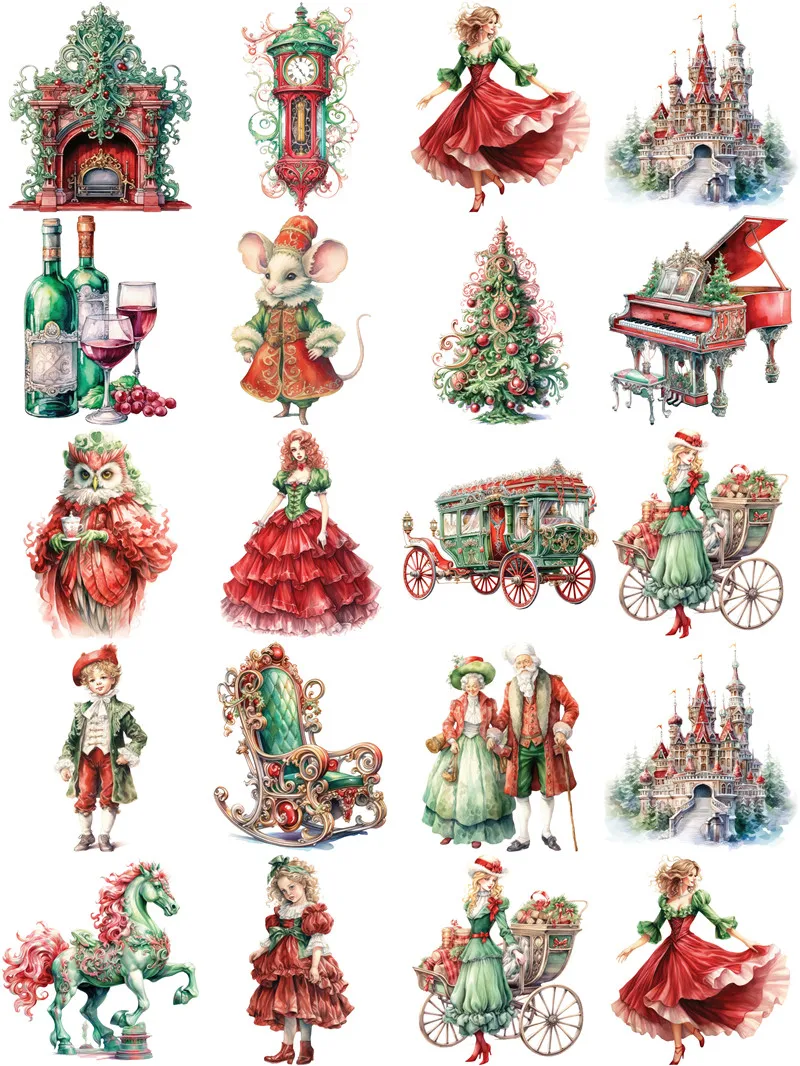 Christmas Tree Fairy Tale Stickers Crafts And Scrapbooking stickers kids toys book Decorative sticker DIY Stationery