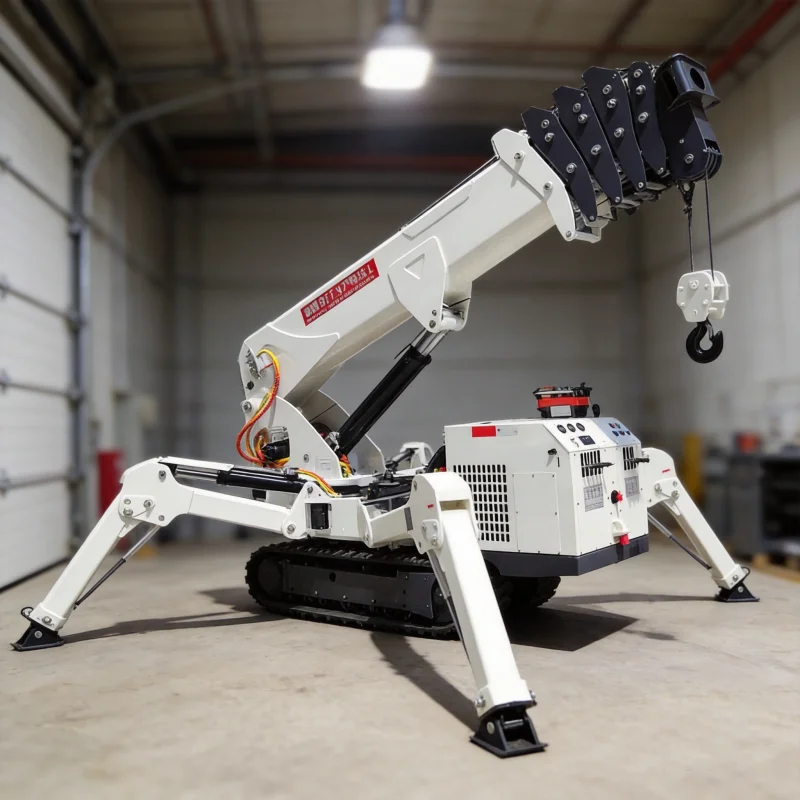 ZMT P-1150 Spider Crane 5 Ton Compact Hydraulic Crawler CE Certified Remote Control 360° Rotation For Glass Installation