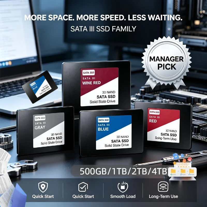 2026 Latest Solid State Drive, 2TB/1TB, Super Speed SSD Disk, SATA III, 2.5