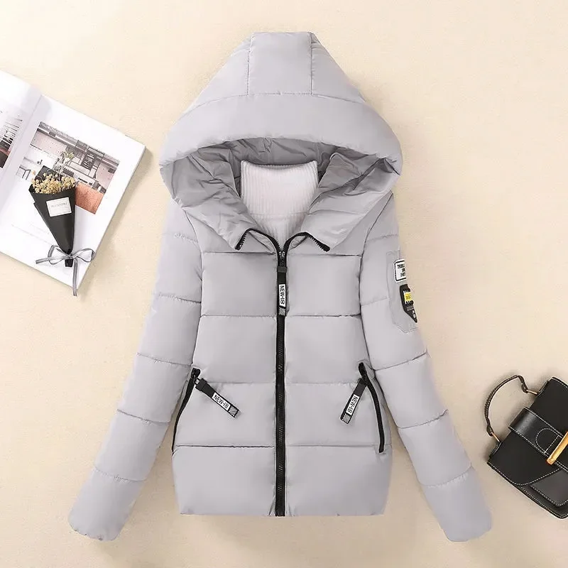 2024 New Winter Jacket Women Parkas Hooded Short Coats Female Parka Warm Thicken Jacket Korean Loose Cotton Padded Outwear