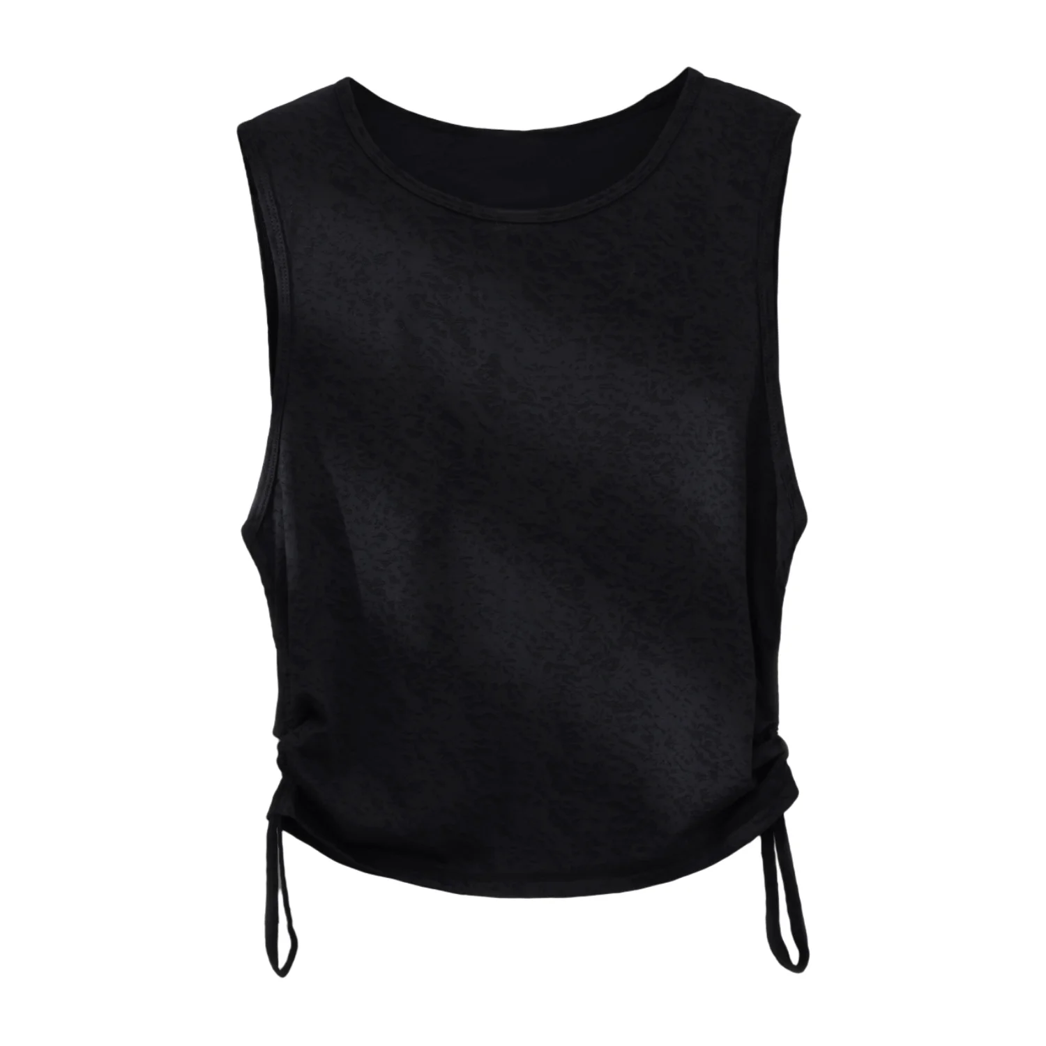 DRUR Canotta da yoga da donna con volant laterale Top estivo leggero ad asciugatura rapida T-shirt da allenamento senza maniche Abbigliamento da palestra Abbigliamento sportivo