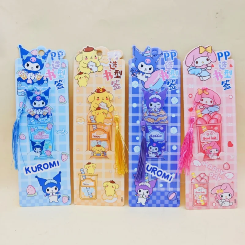 

32pcs/lot Sanrio Melody Kuromi Bookmark Cute Tassels Book Mark For Books School Office Supplies Cartoon Stationery Gift