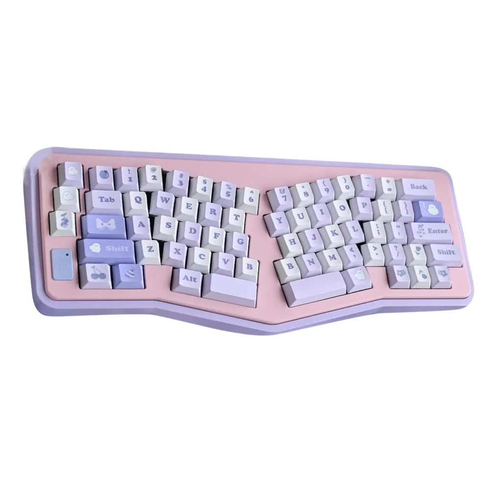 Imagem -05 - Cherry Profile Lavender Keycap Tema Boa Sorte Pbt Sublimação de Tintura Keycap para Interruptor mx Teclados Alice 64 96 980 Conjunto