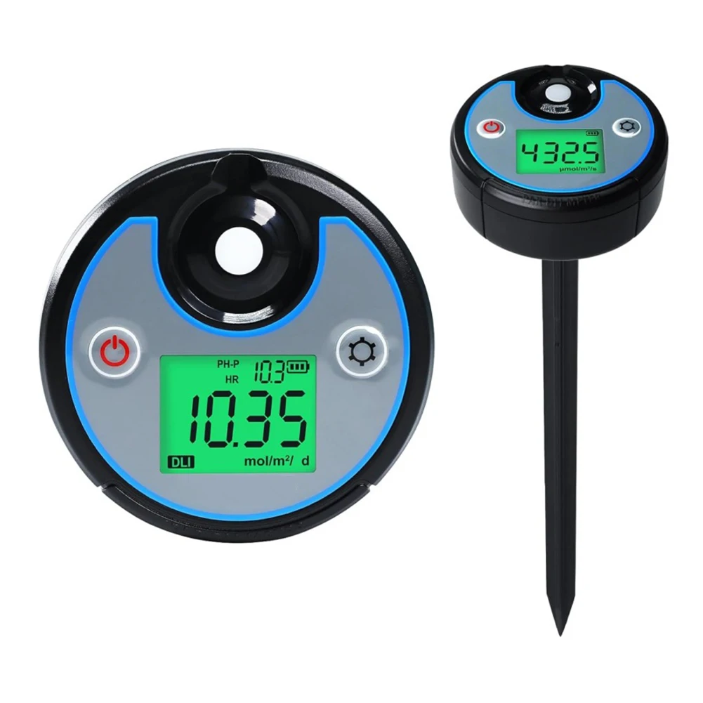 Dual-Function Light Meter for Photosynthetically Active Radiation PAR and Daylight Integral DLI with Timestamped Data Logging