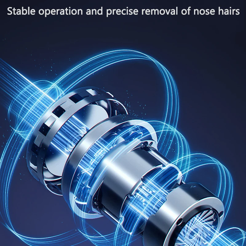 ماكينة قص الأنف الكهربائية المحمولة القابلة لإعادة الشحن عبر USB، بطارية ليثيوم 150 مللي أمبير في الساعة، تصميم مدمج صغير، واجهة USB للشحن السريع
