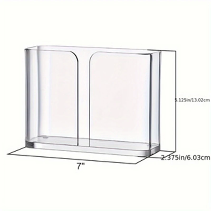 Acrylic Guest Towel Napkin Holder, Plastic Napkin Dispenser with Non-Slip Pads, Clear Napkin Stand, Great for Kitchen Counter