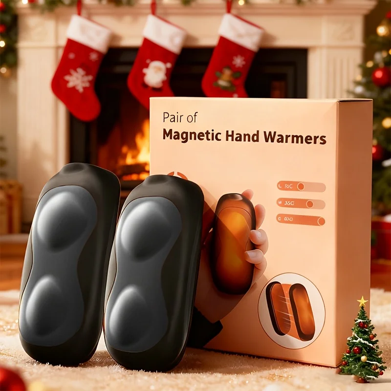 

2 Pack Rechargeable 3000mAh Electric Hand Warmers Portable Hand Heaters for Outdoor Christmas Hunting Golf Camping