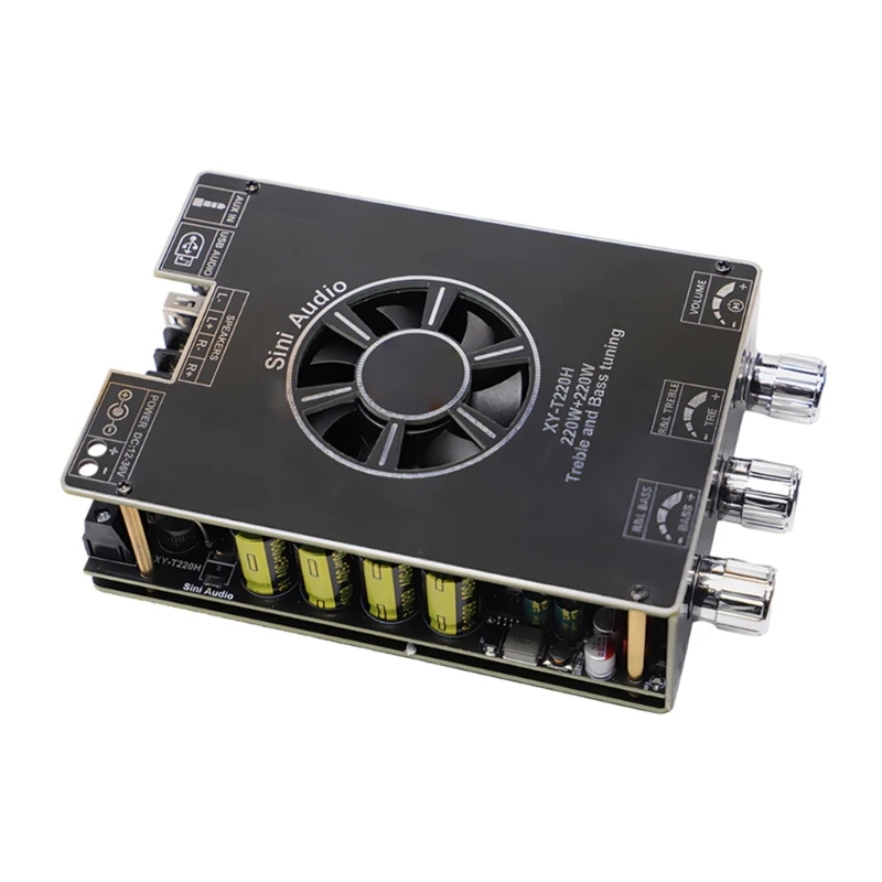 

220Wx2 Audiophiles Bluetooth-compatible Amplifiers Module Treble Bass Adjust Double Channel TPA3251 20Hz-20KHz P9JD