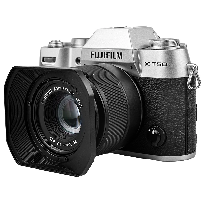 

Vintage Square lens Hood for Fuji XF/XC 35mmF2 R WR/XF 23mmF2 R WR lenses Metal Sunshade Fujifilm XC 35 F2 XF 23 F2 lens Hood