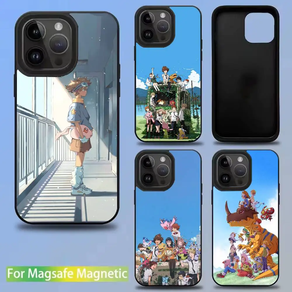 

Cute Digimon Digital Monster Phone Case For iPhone 16,15,14,13,12,11,Pro,Max,Plus,Mini,SE New Magsafe Magnetic Wireless Charging