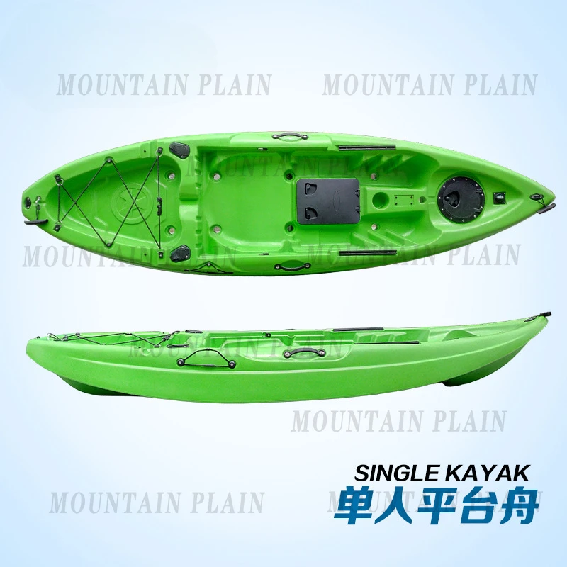 Single Platform Boat Single Hard Plastic Kayak, Not Rechargeable Small Boat LLDPE Plastic Boat