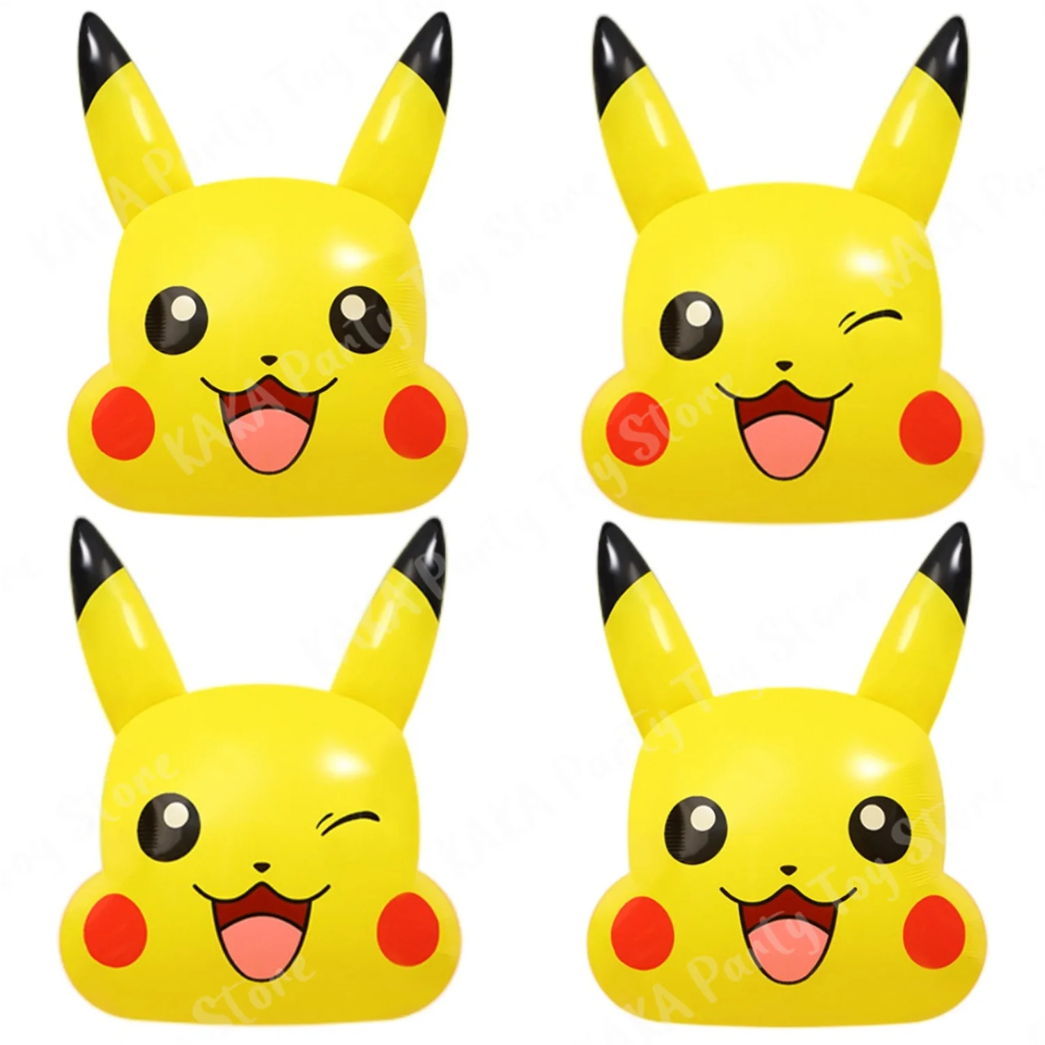 Pokemon Party Balloons Cartoon Pikachu Head Foil Balloon Set Baby Shower Birthday Party Decorations Kids Classic Toy Air Gifts