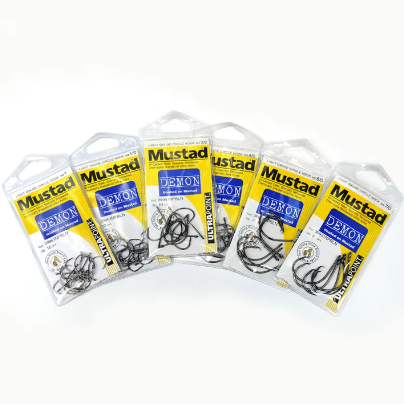 Original MUSTAD 39951 Fishing Hooks Carbon Steel Anzol Fishing Hooks Sharp Strong Rust Proof Sea Carp Anzuelos Fishhook Pesca