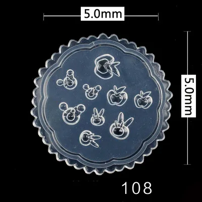 1pc MD01-66 Blume Rose Bowknot Fledermaus Schmetterling 3D Acryl Nagel Form Nail art Dekorationen DIY Silikon Nail art