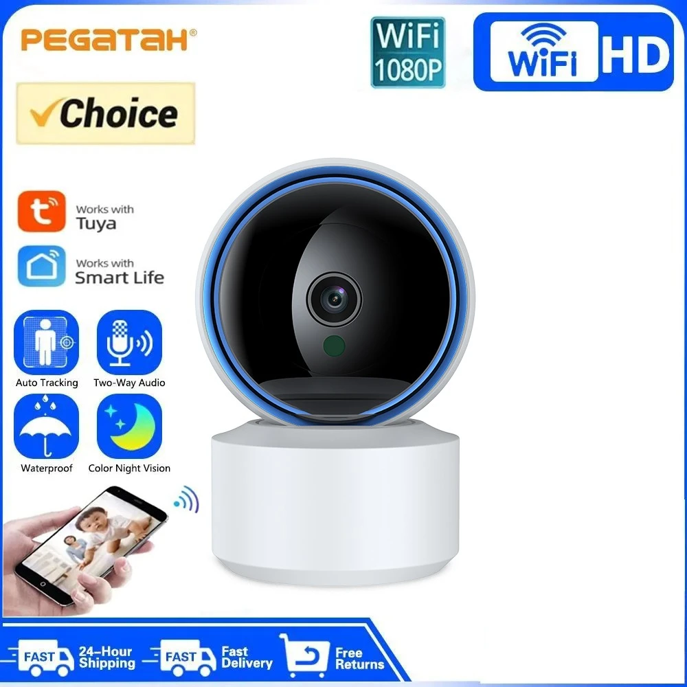 

Tuya IP Camera 2MP Wifi Video Surveillance Camera 2 Way Audio HD Night VIsion Auto Tracking Cloud Smart Home Baby Monitor