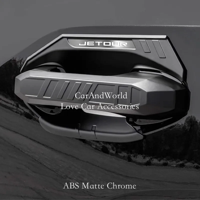 ABS ألياف الكربون الجسم مقبض الباب الإطار إكسسوارات خارجية لأبواب السيارات حامي الزخارف صب السيارات اكسسوارات ل Jetour T2 المسافر 2023-2025 #5