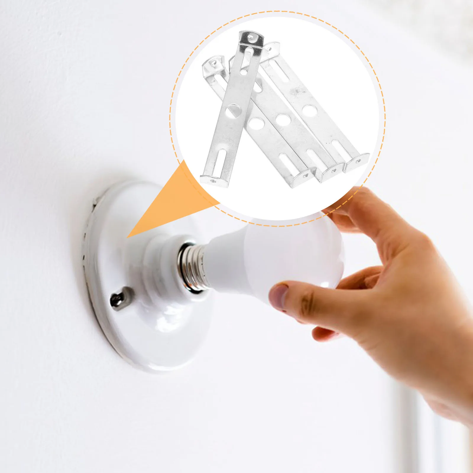 

4Pcs Ceiling Lamp Hook Bracket Versatile Compatibility Multipurpose Use Wall Light Mounting Kit Iron Fittings Light Mount