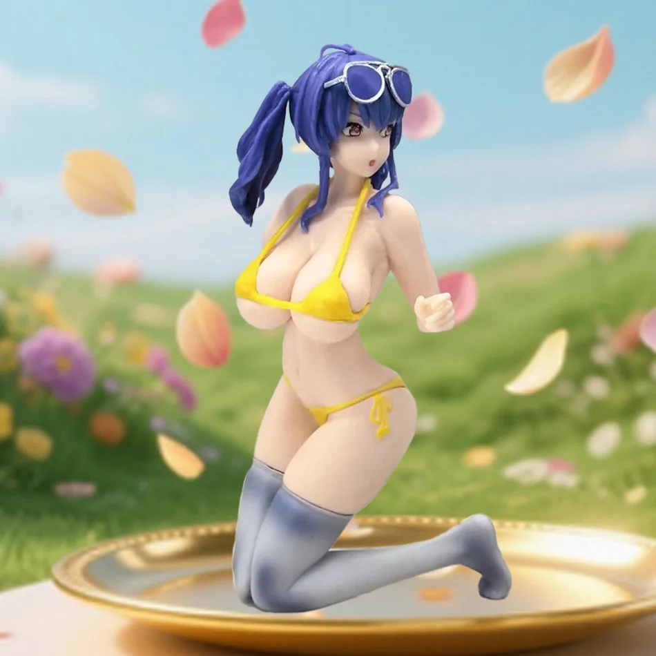 Figurka Anime Azur Lane Rn Pola w stroju kąpielowym, klęcząca - Hentai Sexy Model Doll Action Figure Collectible - Akcja na wodzie, przypadkowa zderzyna, kolekcjonerska figurka.