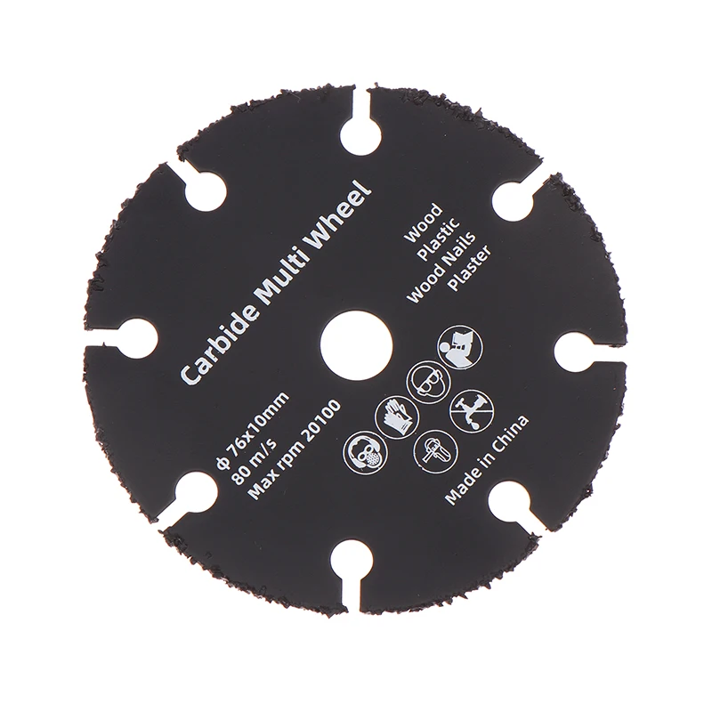 3inch Wood Carving Disc, Plastic Cut Off Wheels,Circular Saw Blade Carbon Steel Tipped Plaster Cutting Disc Angle Grinder