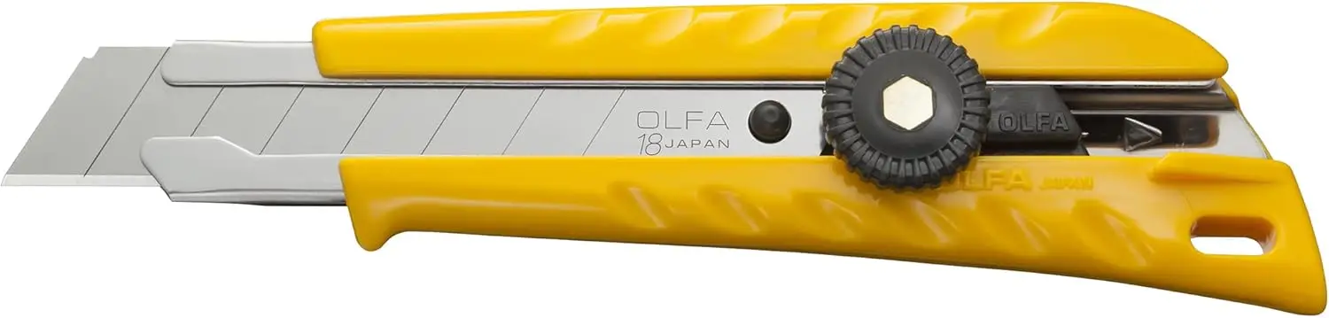 

Heavy-Duty Utility Knife with Ergonomic Grip and Snap-Off Blade, Custom Cutting Depth for Multi-Purpose Use