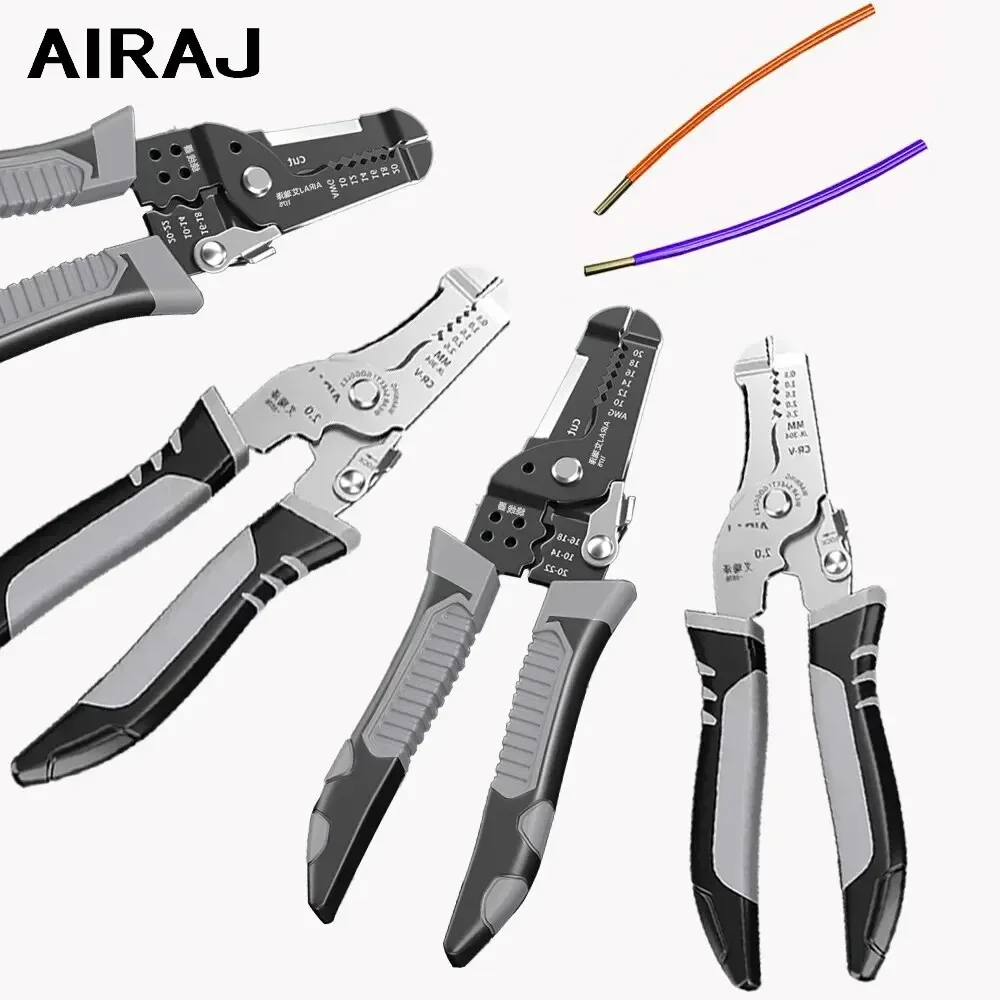 7 inches AIRAJ Wire Stripper Tools Multitool Plier Crimper Cable Cutter Multifunctional Stripping Tool Crimping Pliers Terminal