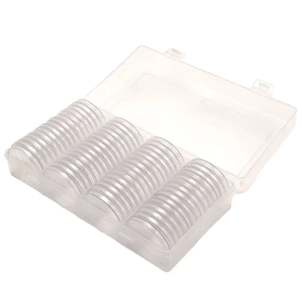 

Durable Coin Capsules Storage Box Coin Capsule Coin Collection Dust-proof Highly Transparent Medal Holder Organizer