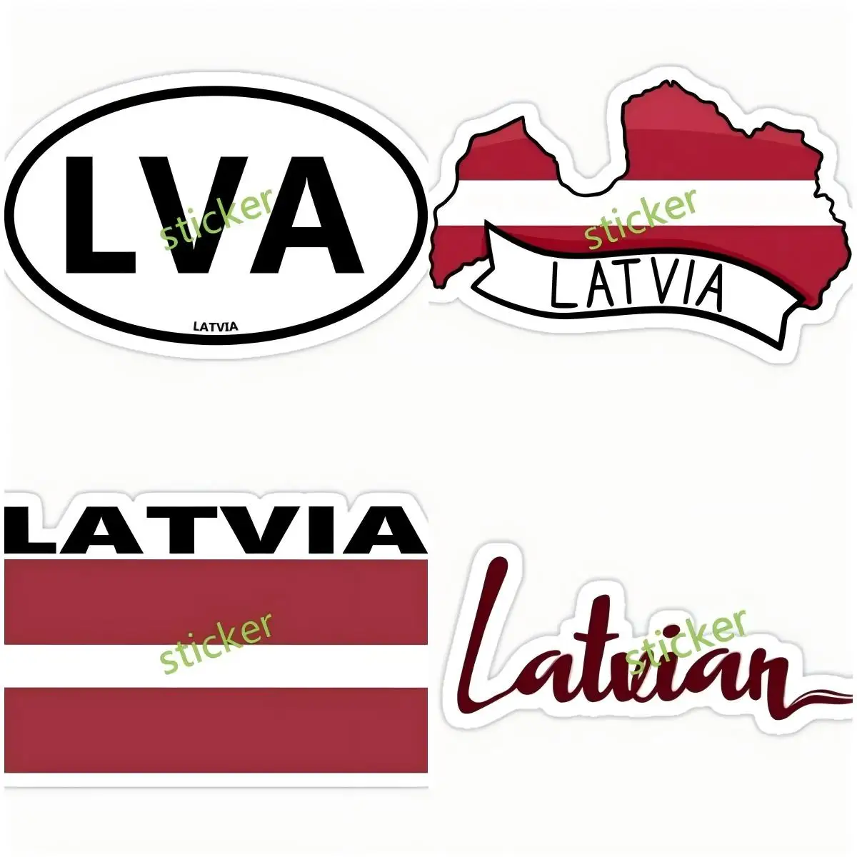 

Latvia FLAG VINYL STICKERS CAR VAN TRUCK TAXI LORRY Car Sticker Windshield Trunk Decal Vinyl Cartoon Racing Graffiti Stickers