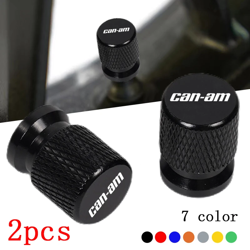 

2pcs For BRP Can-Am with Logo Car Accessories Motorcycle CNC Aluminum Tire Valve Air Port Stem Cover Caps